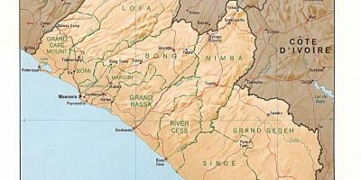 Marraztu erliebe mapa Liberia