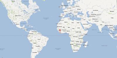 Liberia kokapena munduko mapa