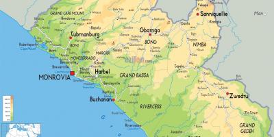 Marraztu mapa Liberia