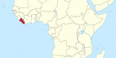 Mapa Liberia, afrika